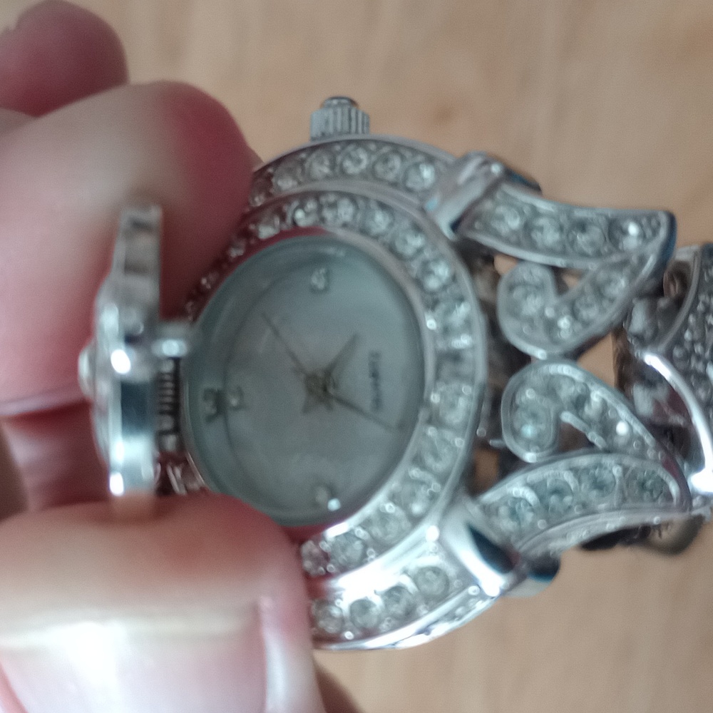 Kenneth Jay Lane Crystal Locket Watch - Picture 5 of 6